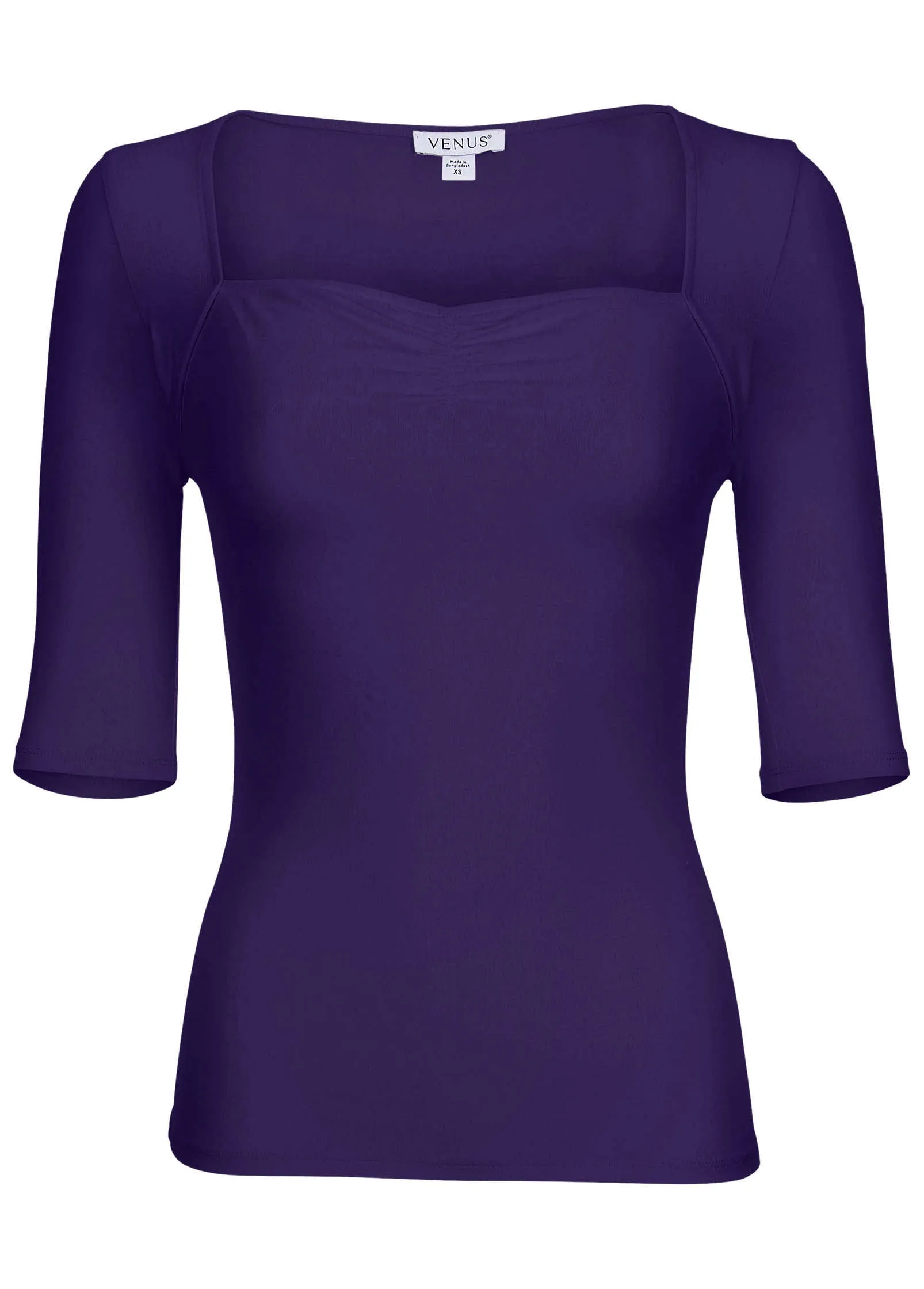 Sweetheart Short Sleeve Top - Violet Indigo