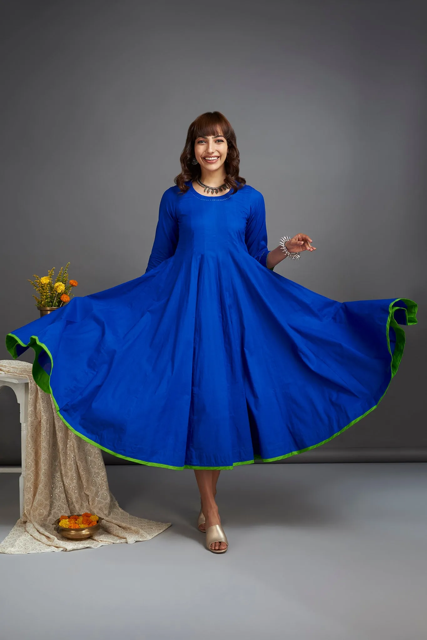 swirl dress - flamboyant blue & ocean songs