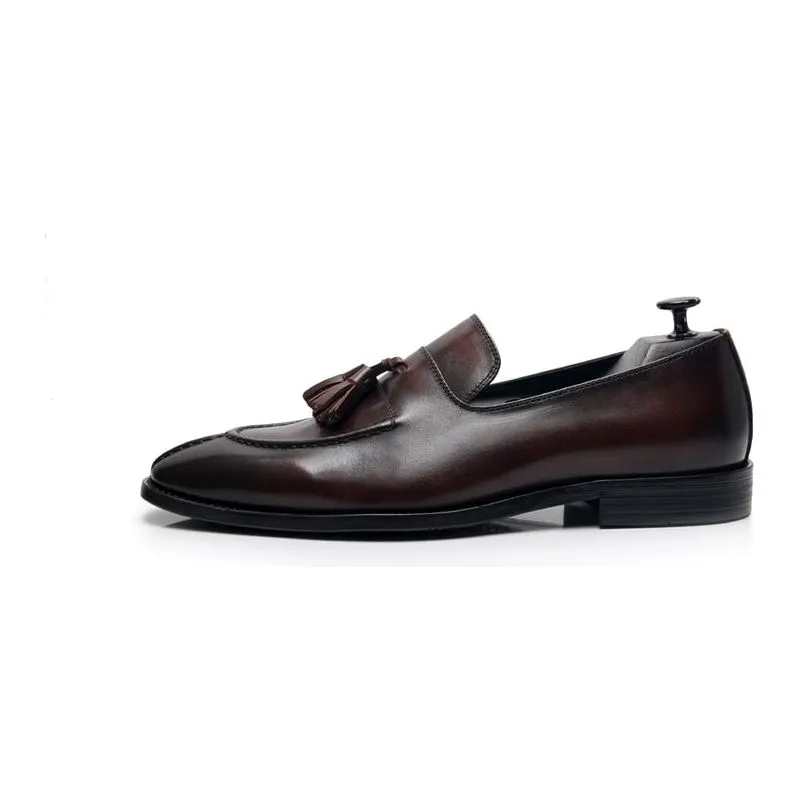 TasselLux Exotic Leather Oxford Dress Loafers