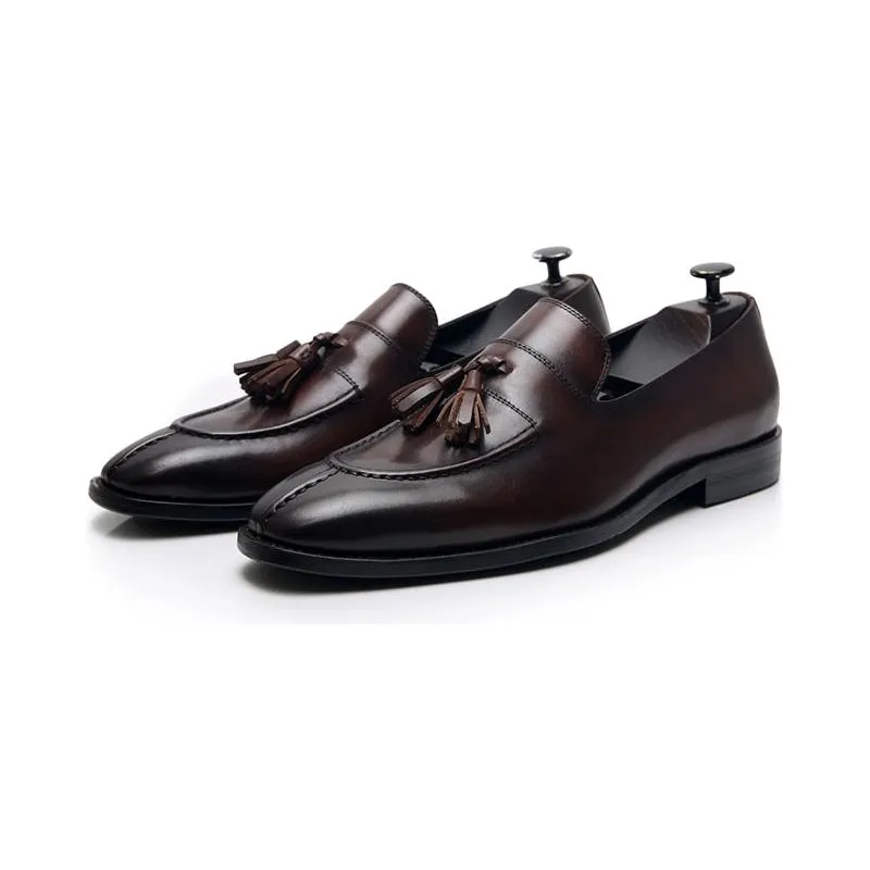 TasselLux Exotic Leather Oxford Dress Loafers