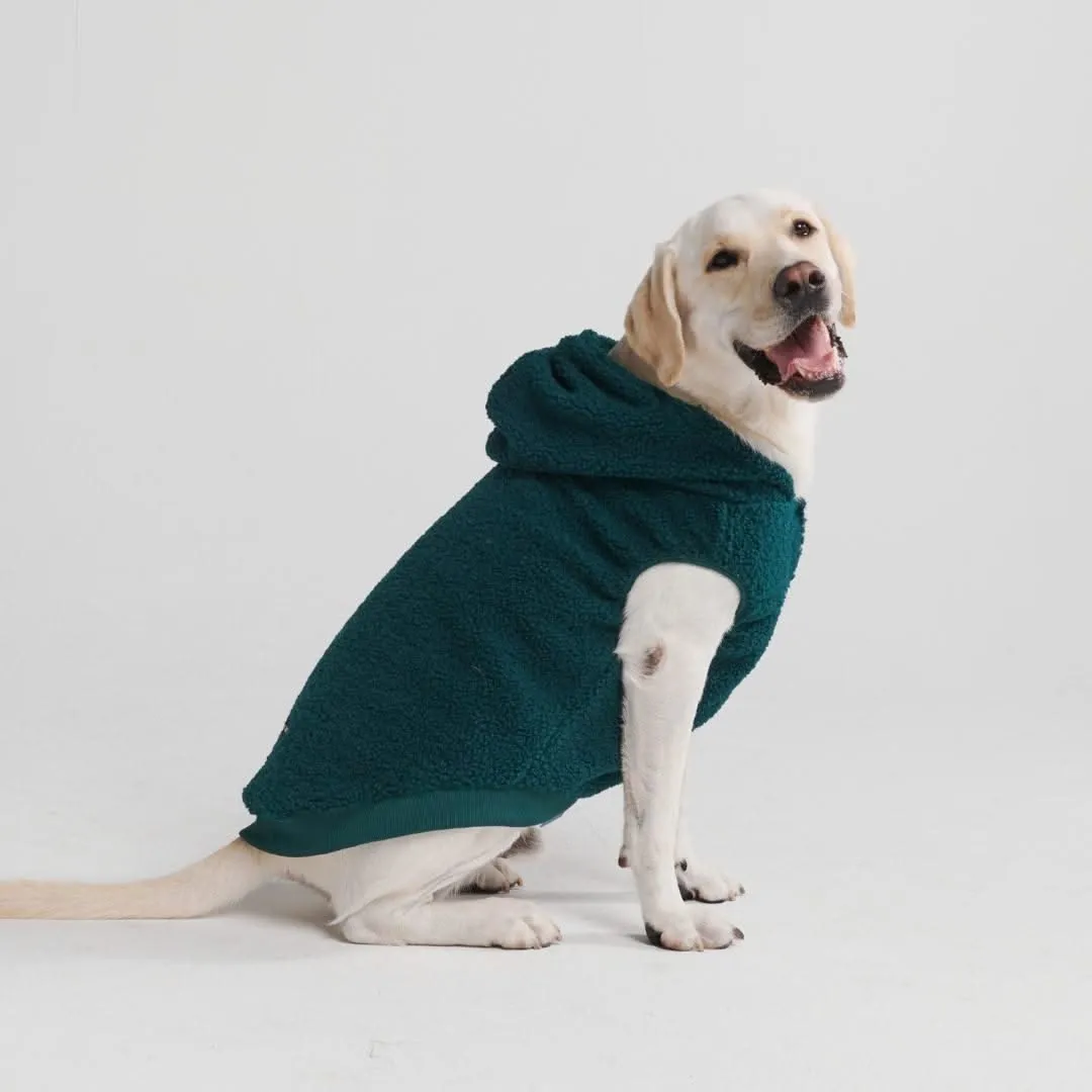 Teddy Sherpa Dog Jacket - Pine Green