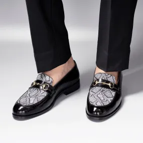 TEXTURED SLIP-ONS WITH BUCKLE