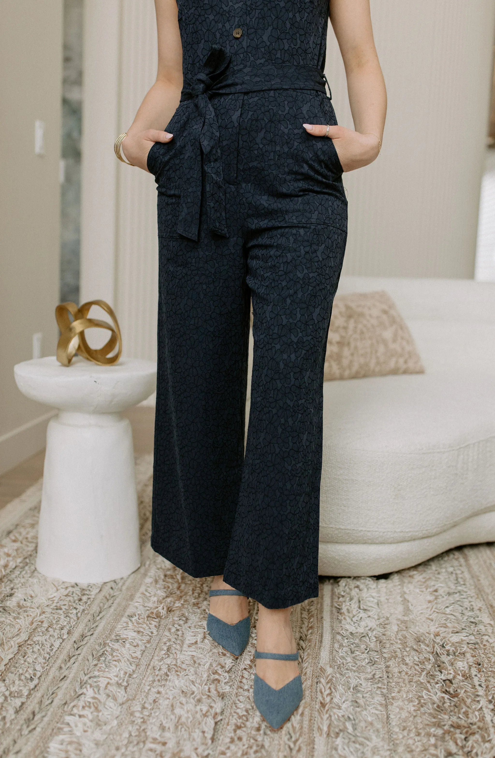 The Laurena Jumpsuit by FRNCH - Marine Blue