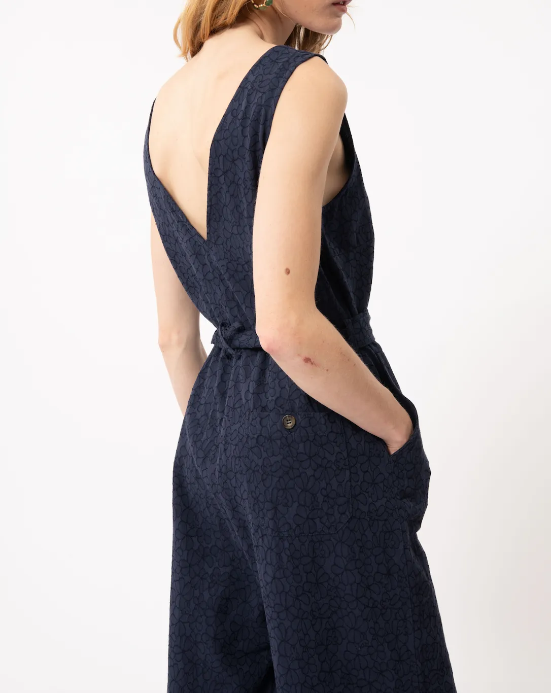 The Laurena Jumpsuit by FRNCH - Marine Blue