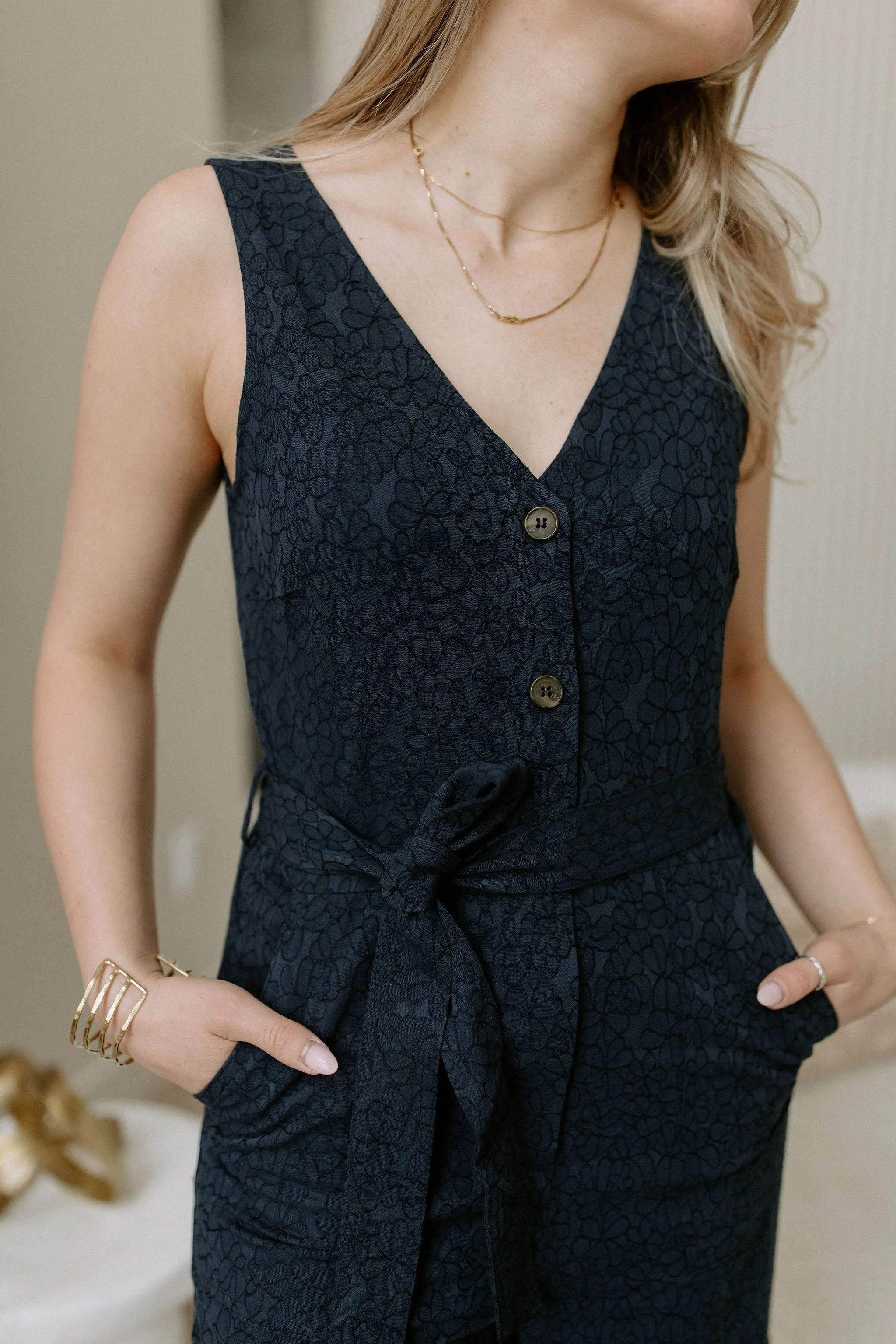 The Laurena Jumpsuit by FRNCH - Marine Blue