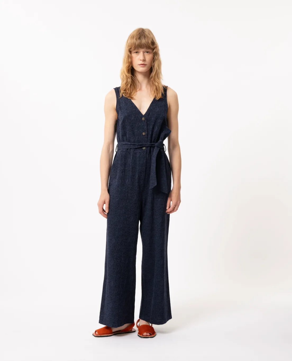 The Laurena Jumpsuit by FRNCH - Marine Blue