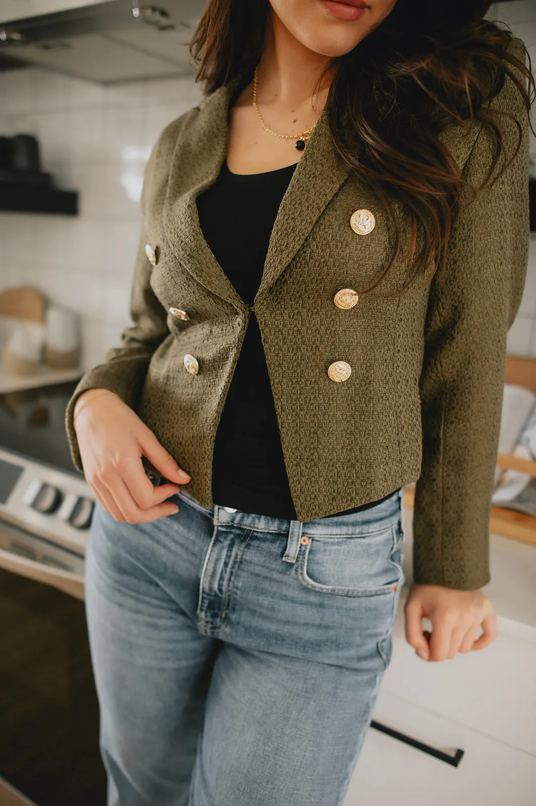 The Marianne Blazer by Heartloom - Olive