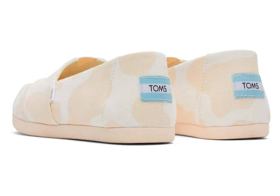 Toms Womens Alpargata Light Peach Cow Print