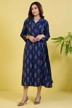 trench belt dress indigo blaze