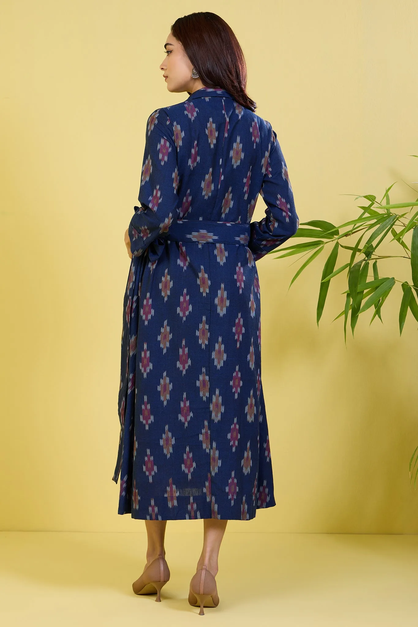 trench belt dress indigo blaze