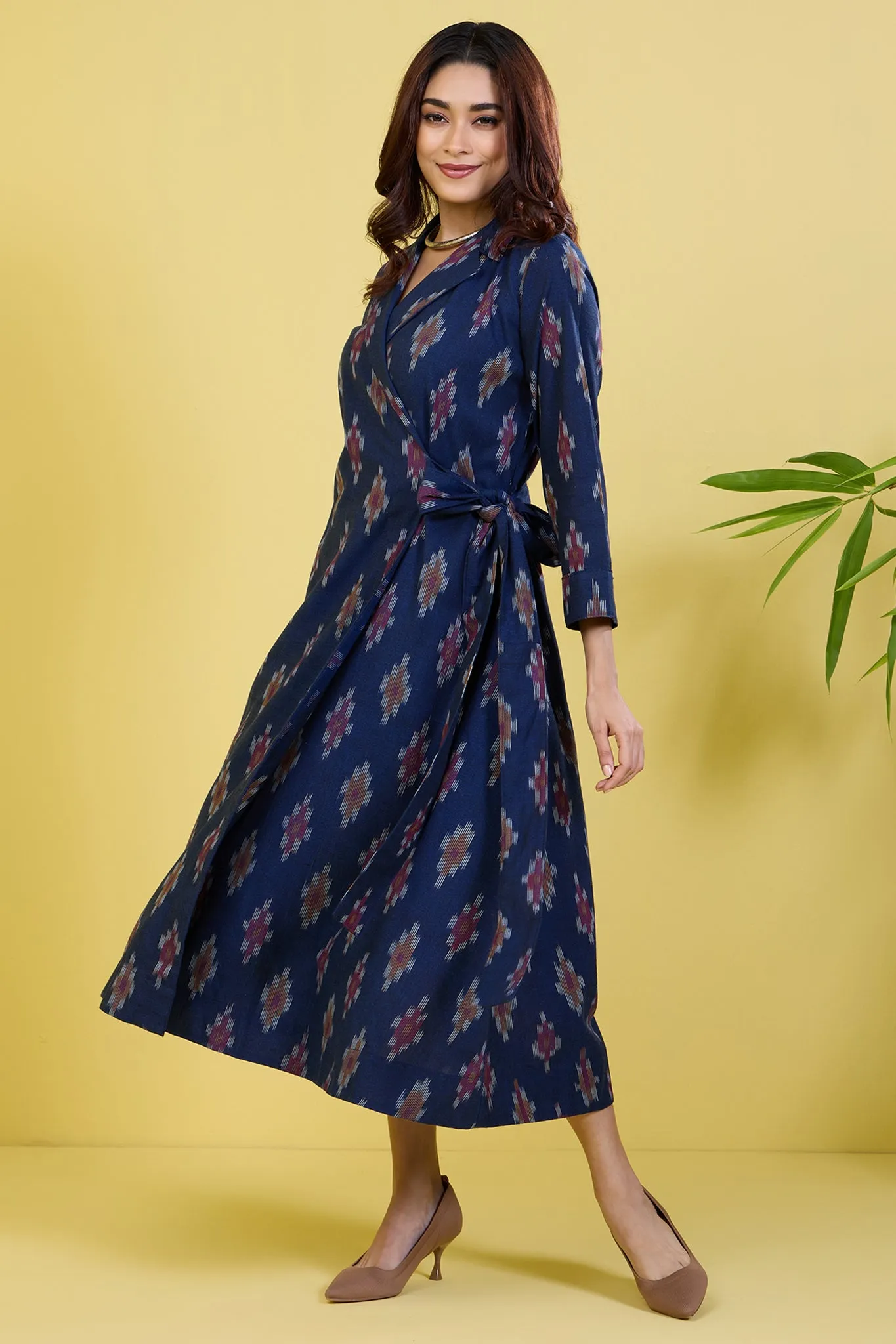 trench belt dress indigo blaze