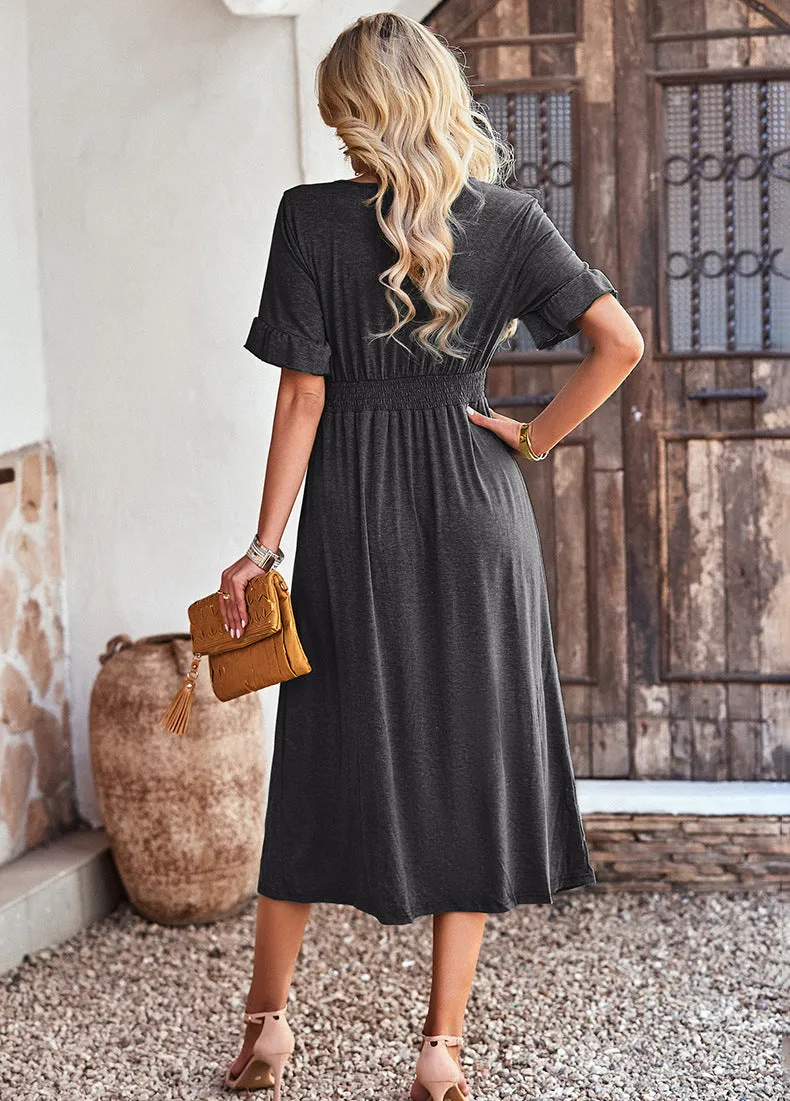 Trendy Button Up Slip Dress