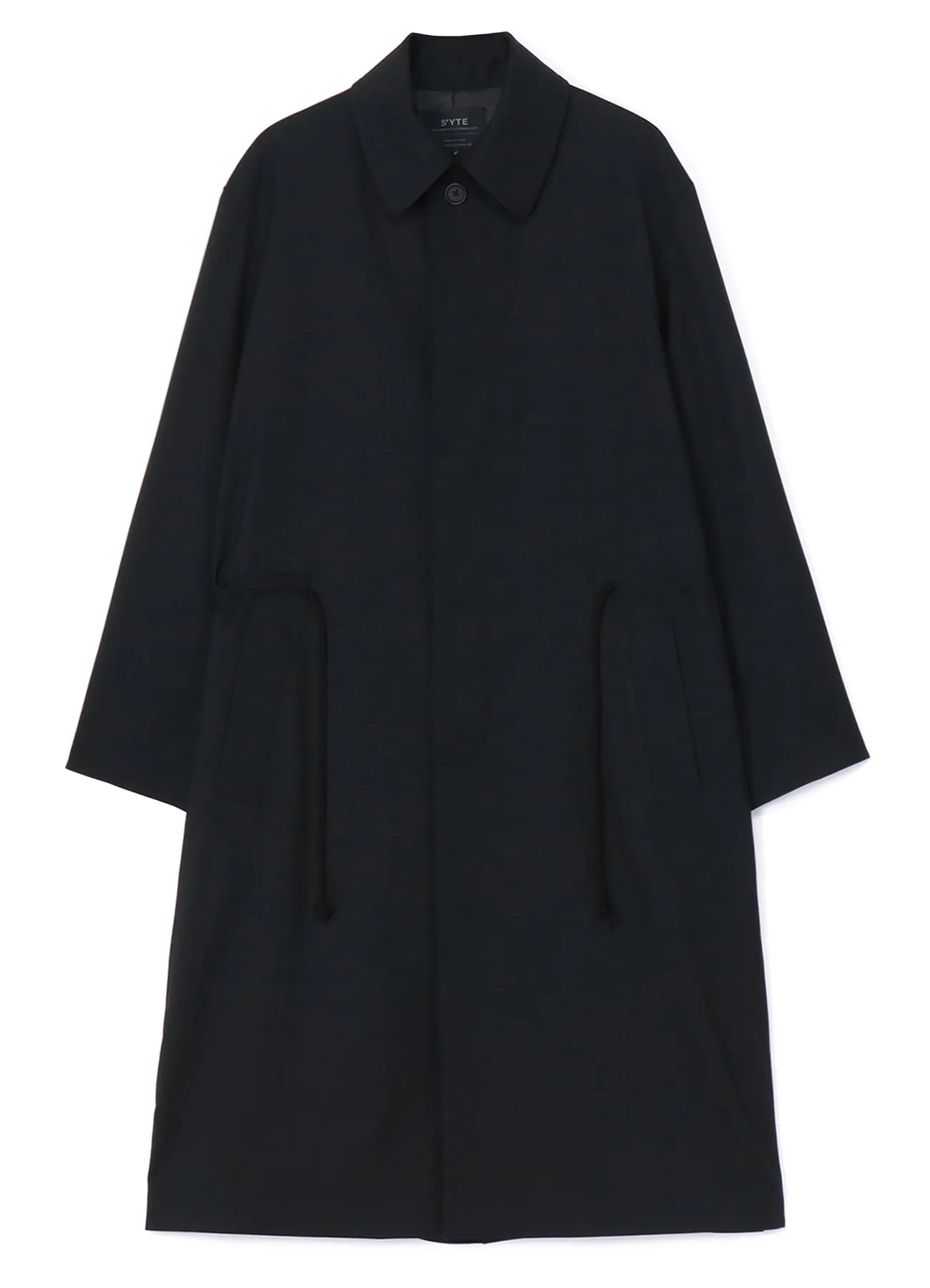 T/W GABARDINE SOUTIEN COLLAR WAIST TIE AND WING LONG COAT