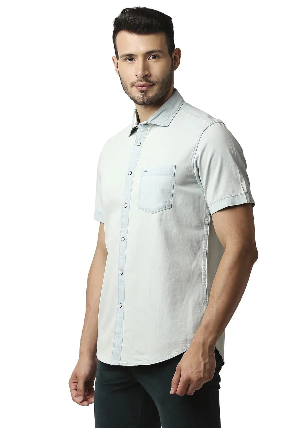 Twill Checks Halfsleeves Shirt