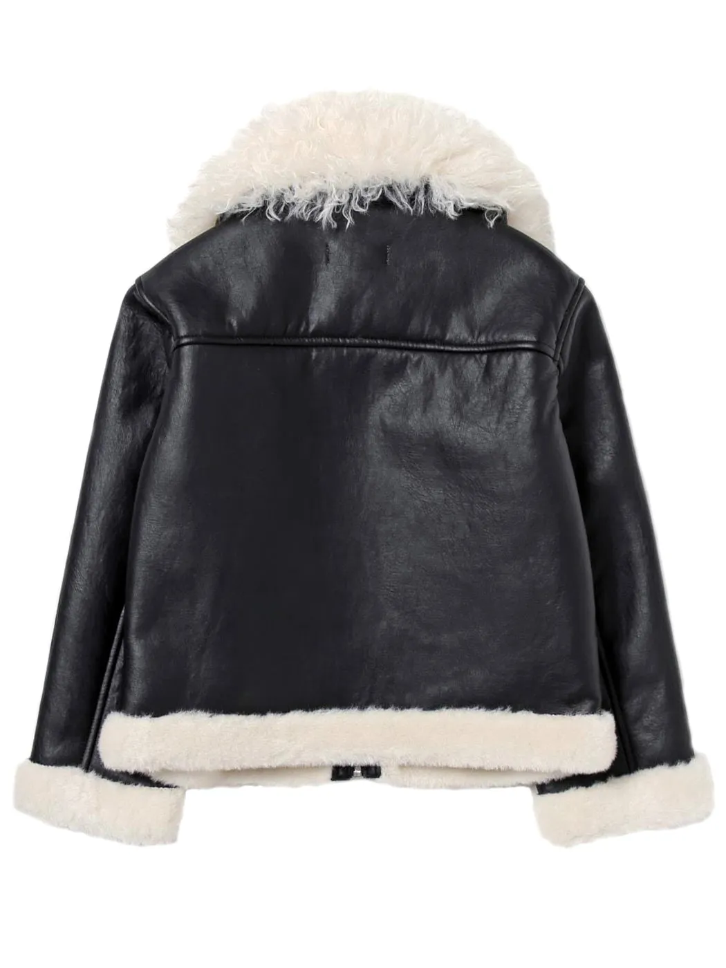 TWINSET Girl's Jacket with faux fur-232GJ2083 black