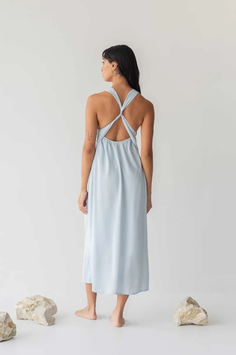 Twist Back Slip Dress