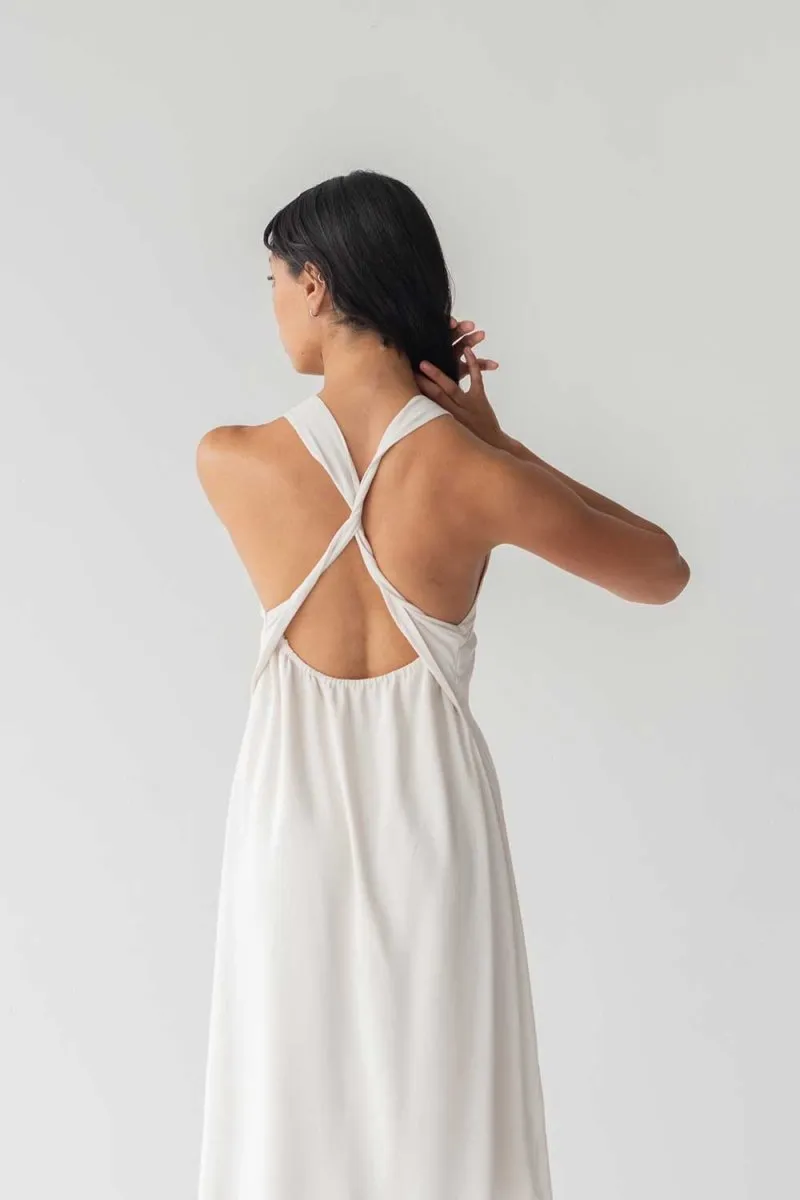 Twist Back Slip Dress