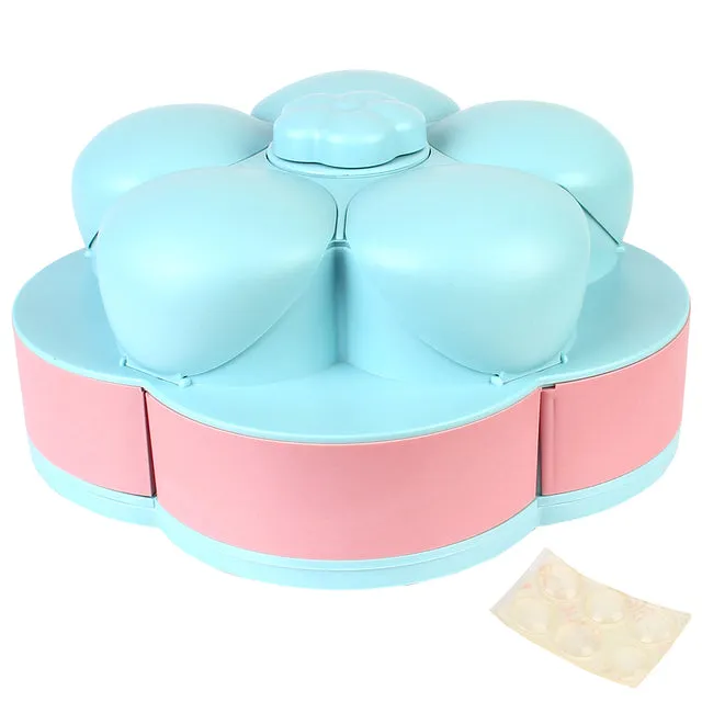 Two-Layer Rotating Flower Candy Snack Box