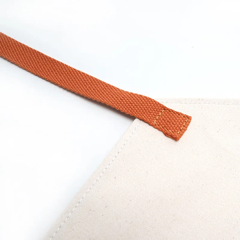 Vegetable-Tanned Leather-paneled Cotton-canvas Apron