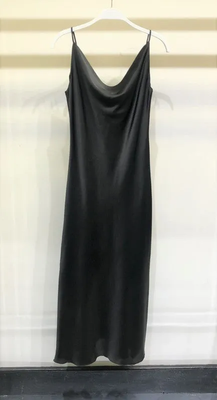 Venti6 Satin Slip Maxi Dress