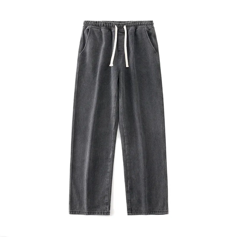 Vintage High Street Hip-hop Loose Straight Drape Pants