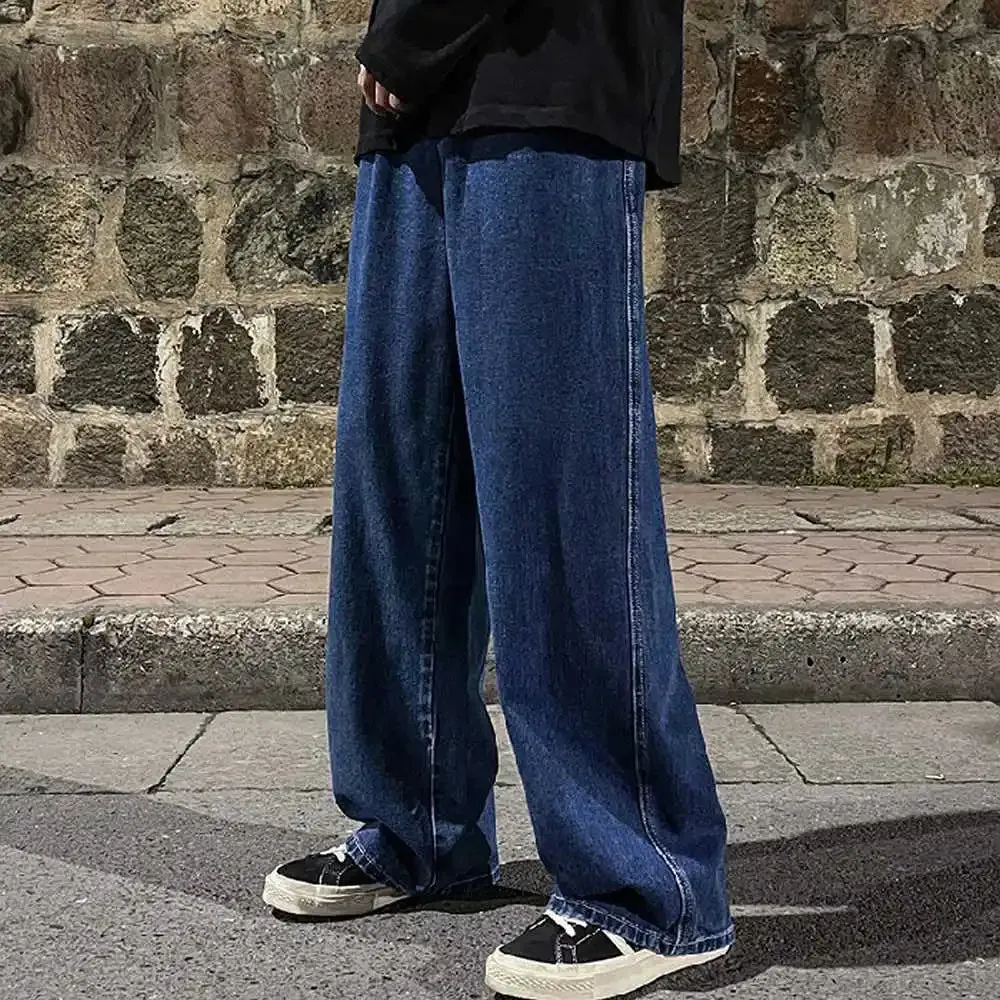 Vintage High Street Hip-hop Loose Straight Drape Pants