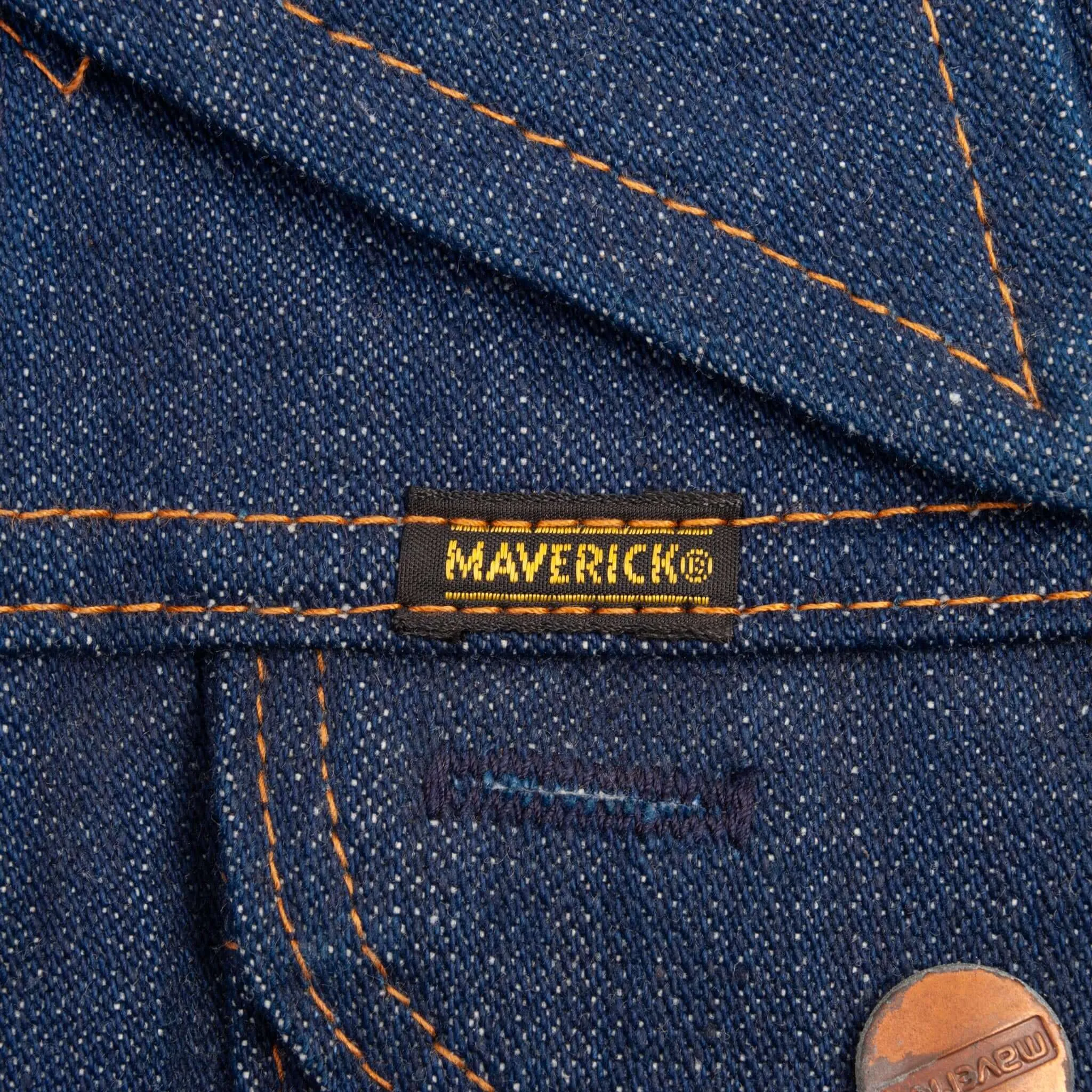 VINTAGE MAVERICK BLUE BELL DENIM JACKET 3J03MJ 1970S SIZE 34 MADE USA DEADSTOCK