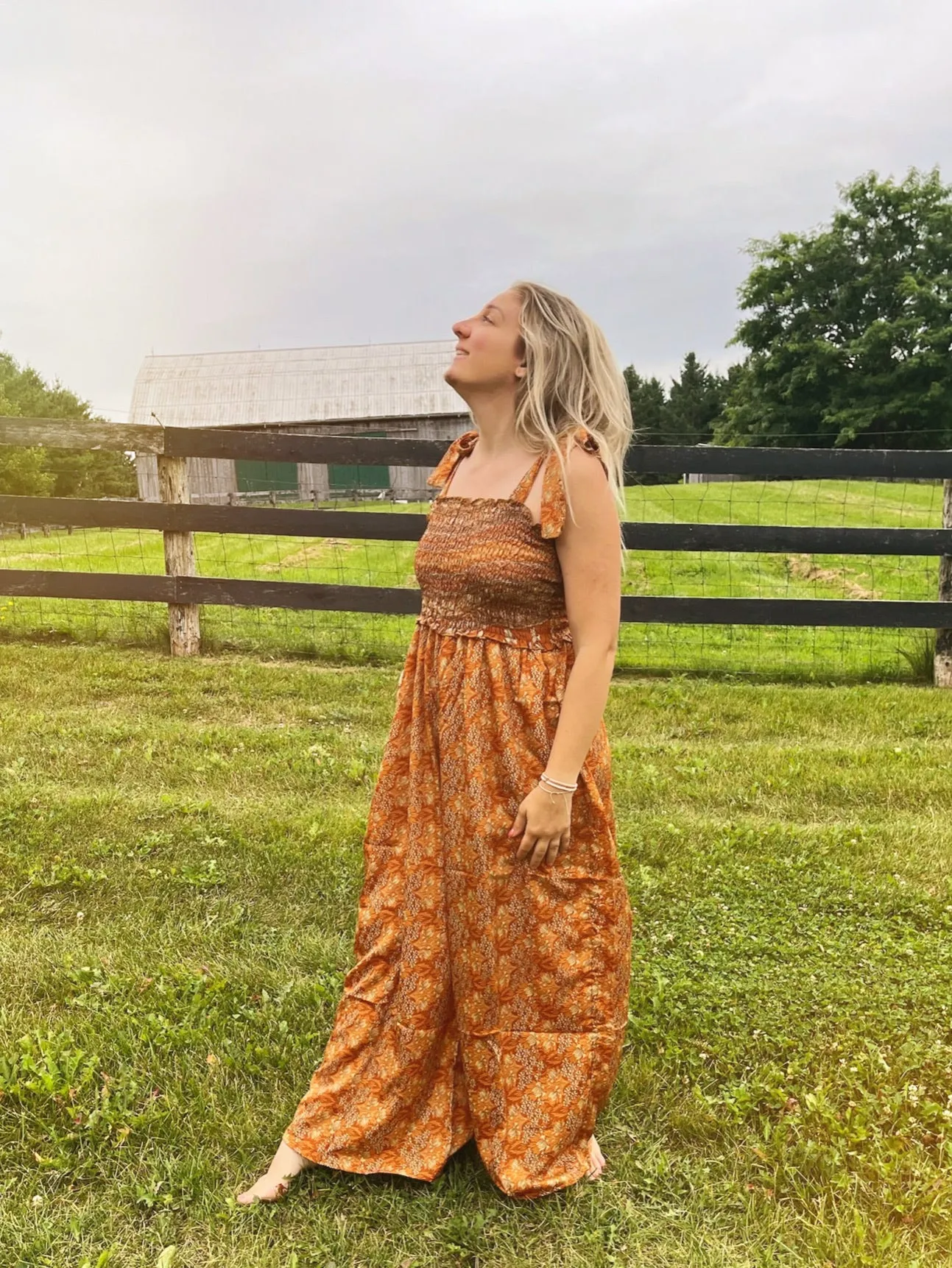 Whimsical Jumpsuit - Orange