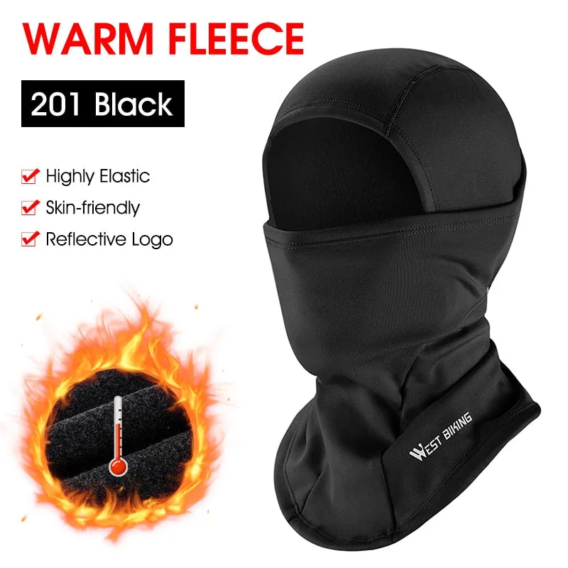 Winter Cycling Balaclava Motorcycle Helmet Liner Fleece Hat Ski Mask Full Face Hood For Hiking Hunting Sports Caps