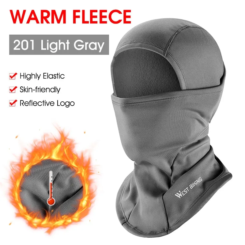 Winter Cycling Balaclava Motorcycle Helmet Liner Fleece Hat Ski Mask Full Face Hood For Hiking Hunting Sports Caps