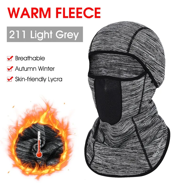 Winter Cycling Balaclava Motorcycle Helmet Liner Fleece Hat Ski Mask Full Face Hood For Hiking Hunting Sports Caps