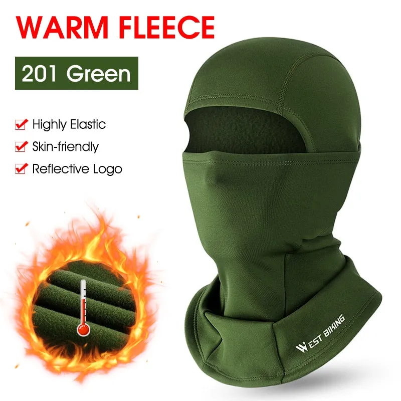 Winter Cycling Balaclava Motorcycle Helmet Liner Fleece Hat Ski Mask Full Face Hood For Hiking Hunting Sports Caps