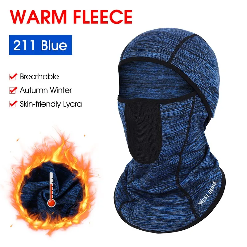 Winter Cycling Balaclava Motorcycle Helmet Liner Fleece Hat Ski Mask Full Face Hood For Hiking Hunting Sports Caps