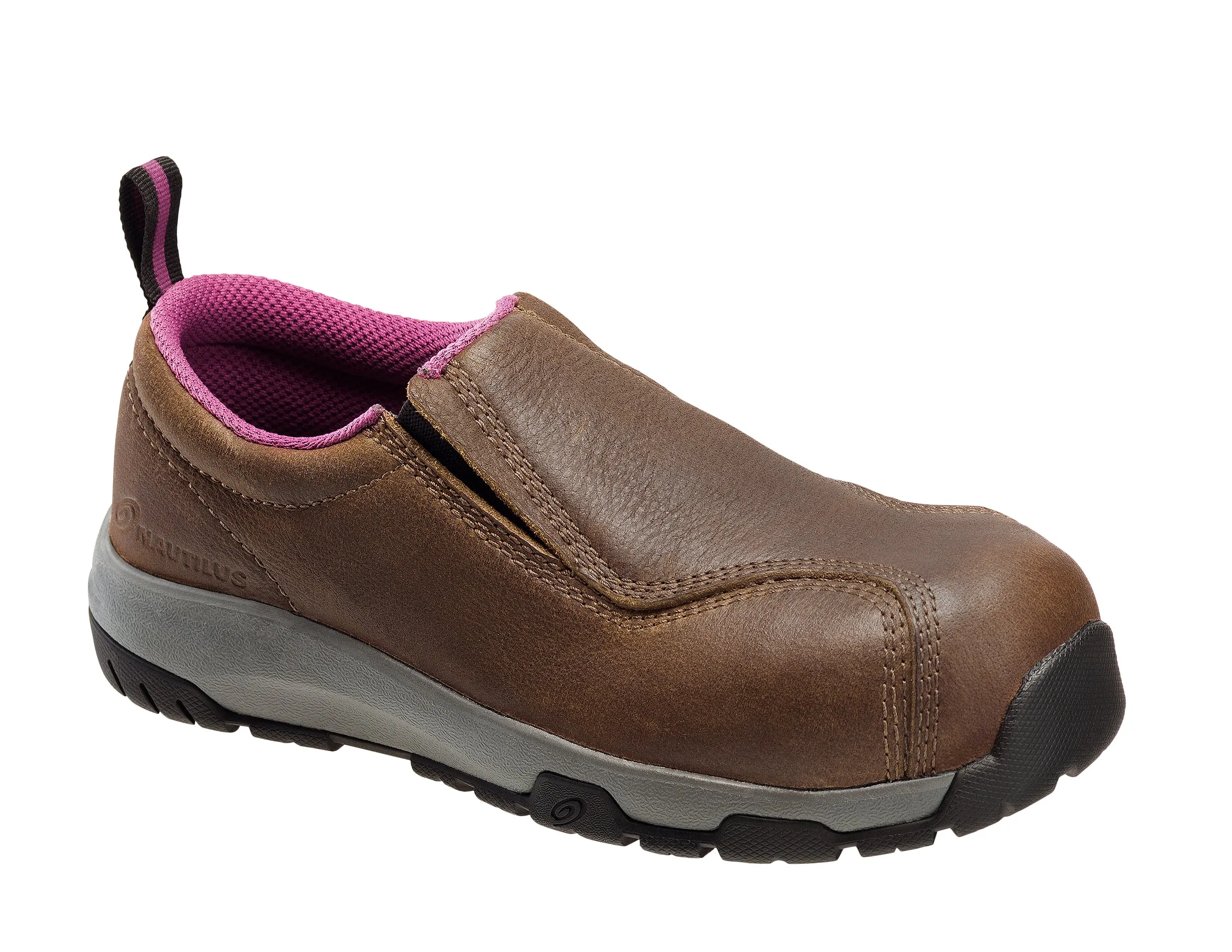 Women's Brown Carbon Toe SD10 Slip On Work Shoe