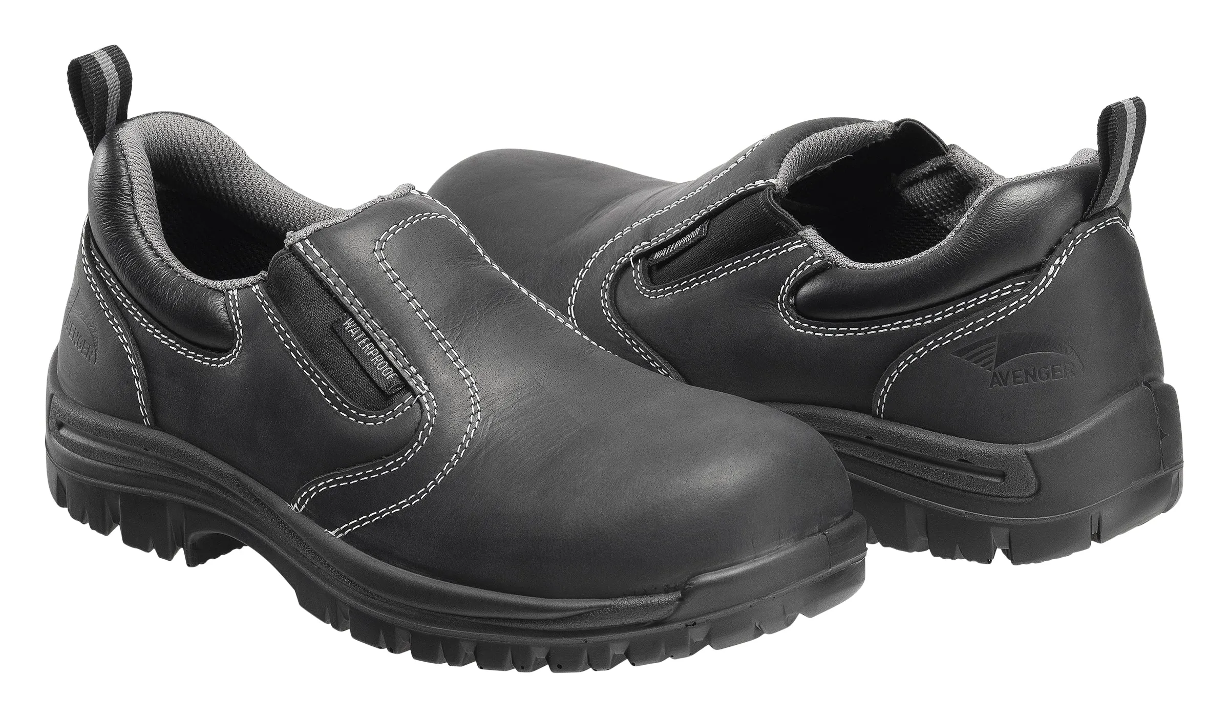 Women's Foreman Black Composite Toe EH WP Slip On Work Shoe