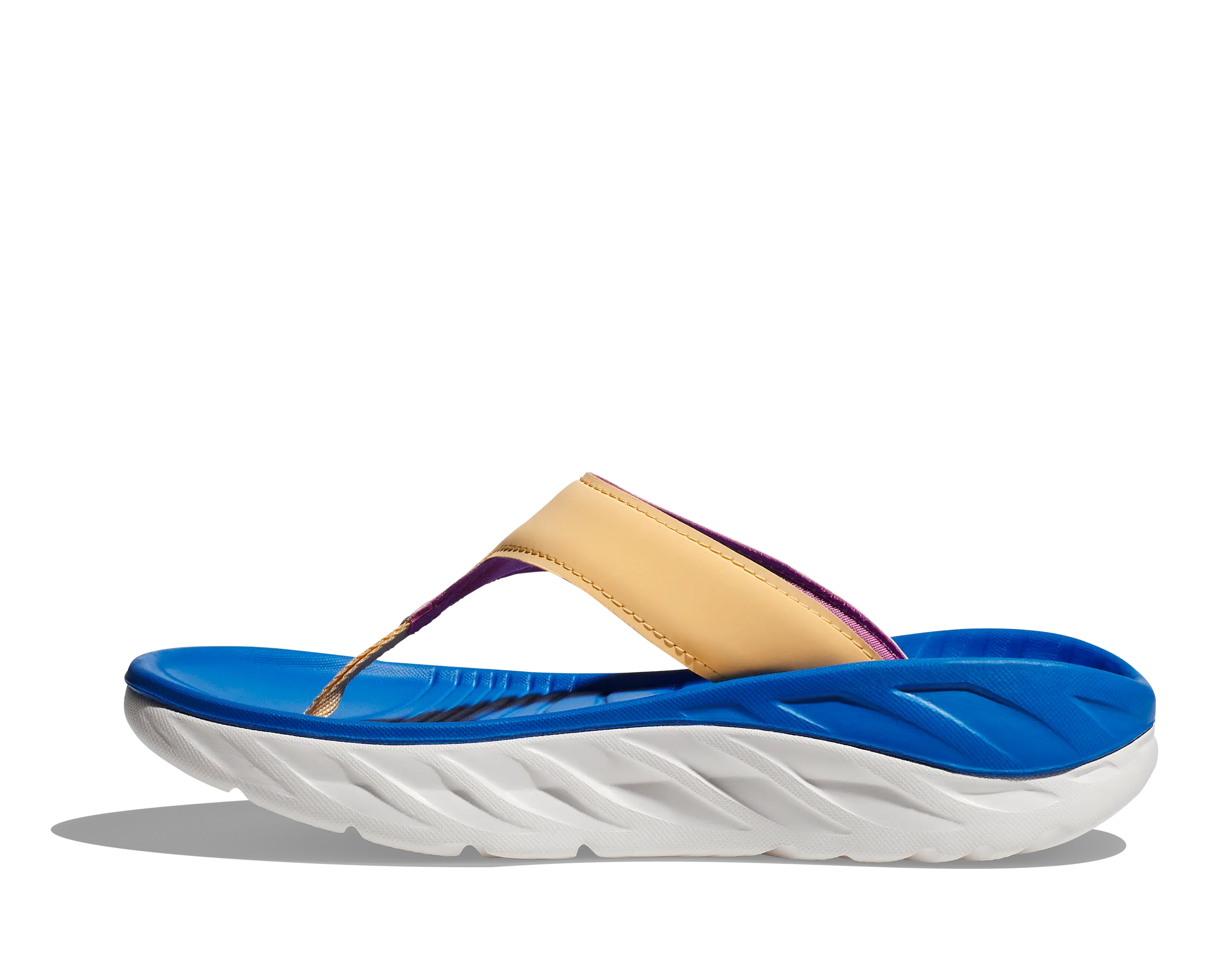 Women's Hoka Ora Recovery Flip Color: Impala / Coastal Sky