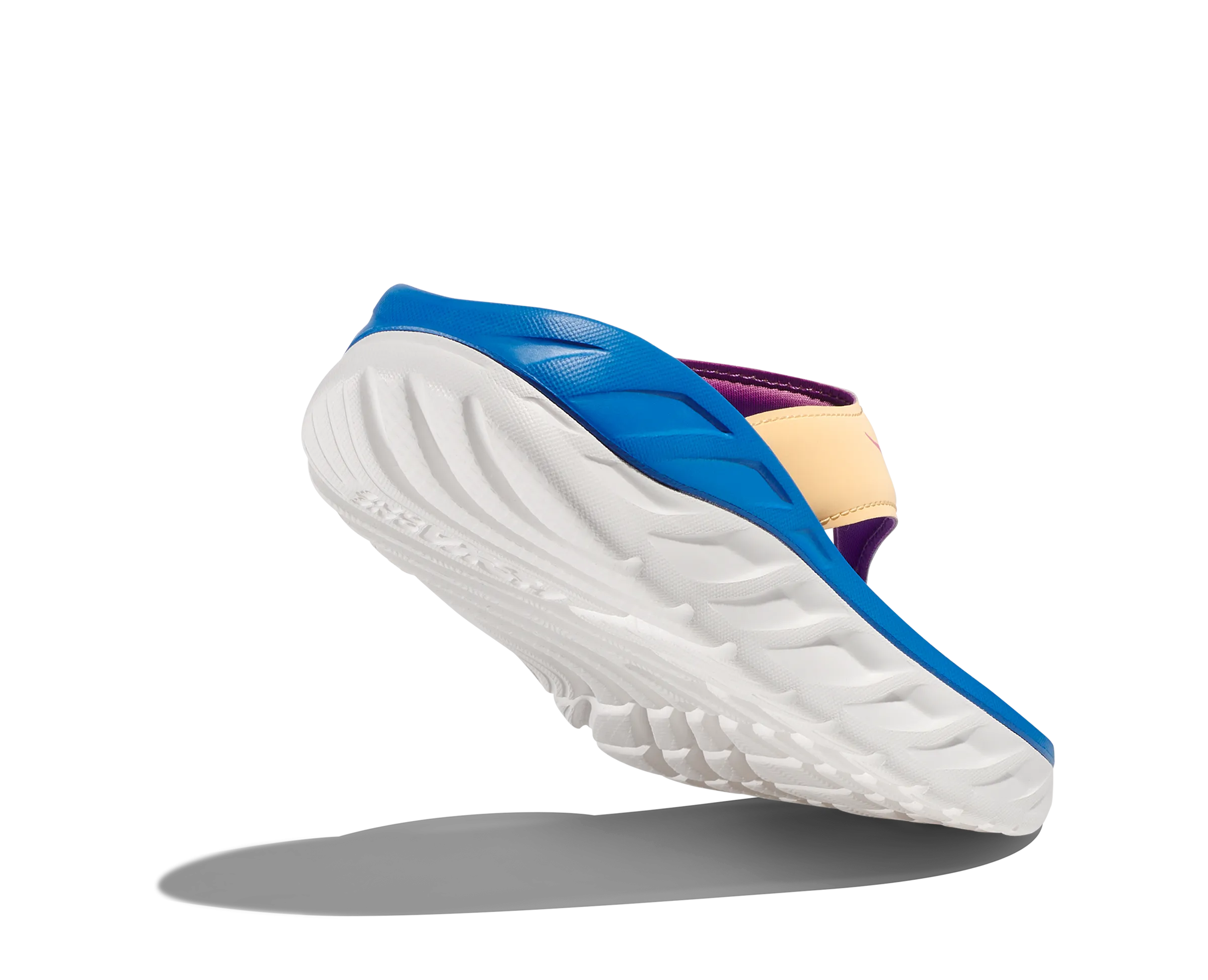 Women's Hoka Ora Recovery Flip Color: Impala / Coastal Sky