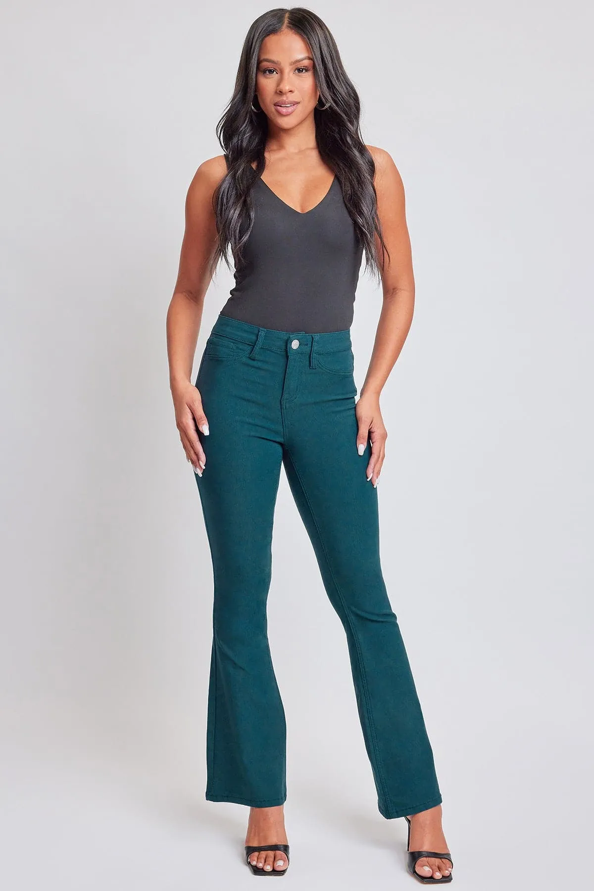 Women's Hyperstretch Flare Pants, Blue Steel