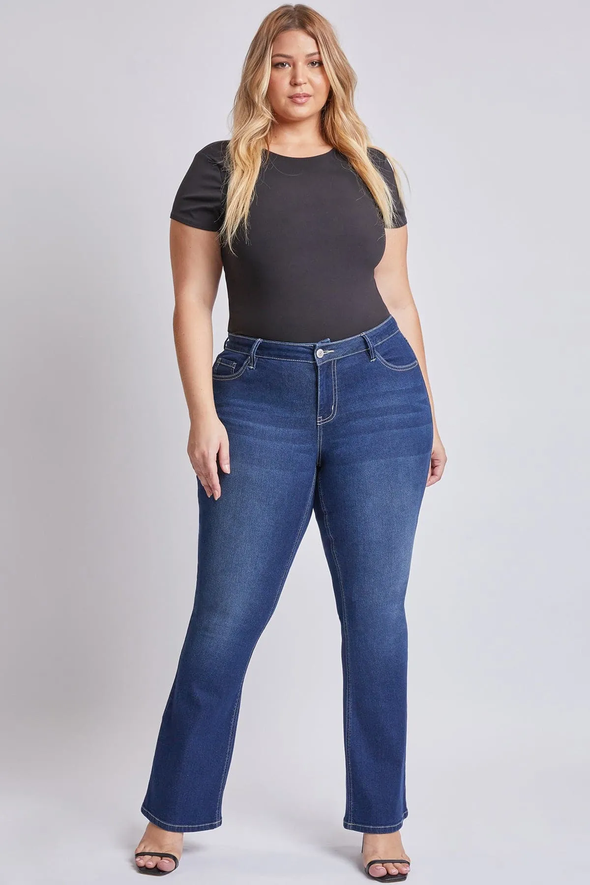 Women's Plus Size Sustainable Mid Rise Boot Cut Jeans