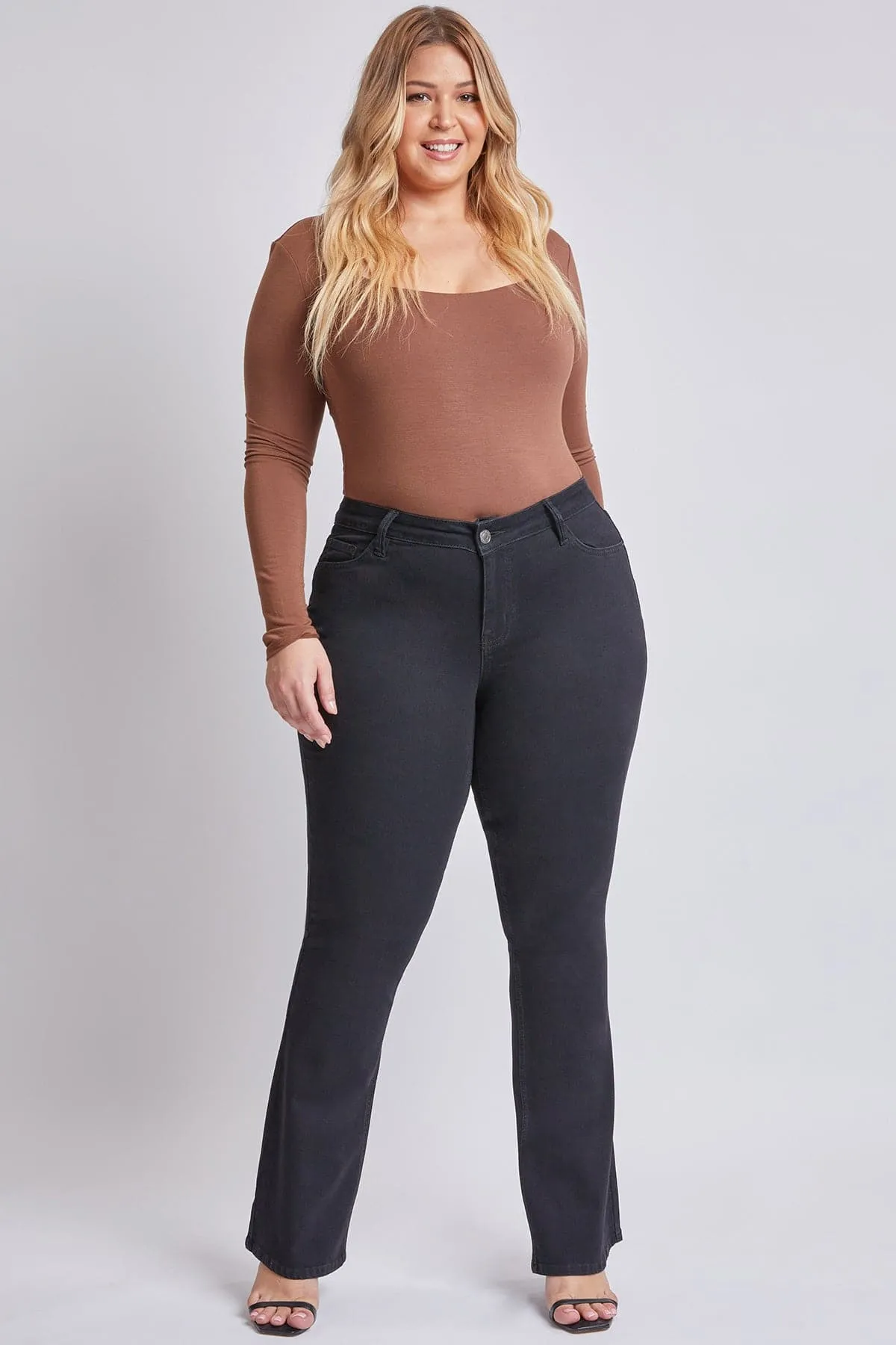 Women's Plus Size Sustainable Mid Rise Boot Cut Jeans