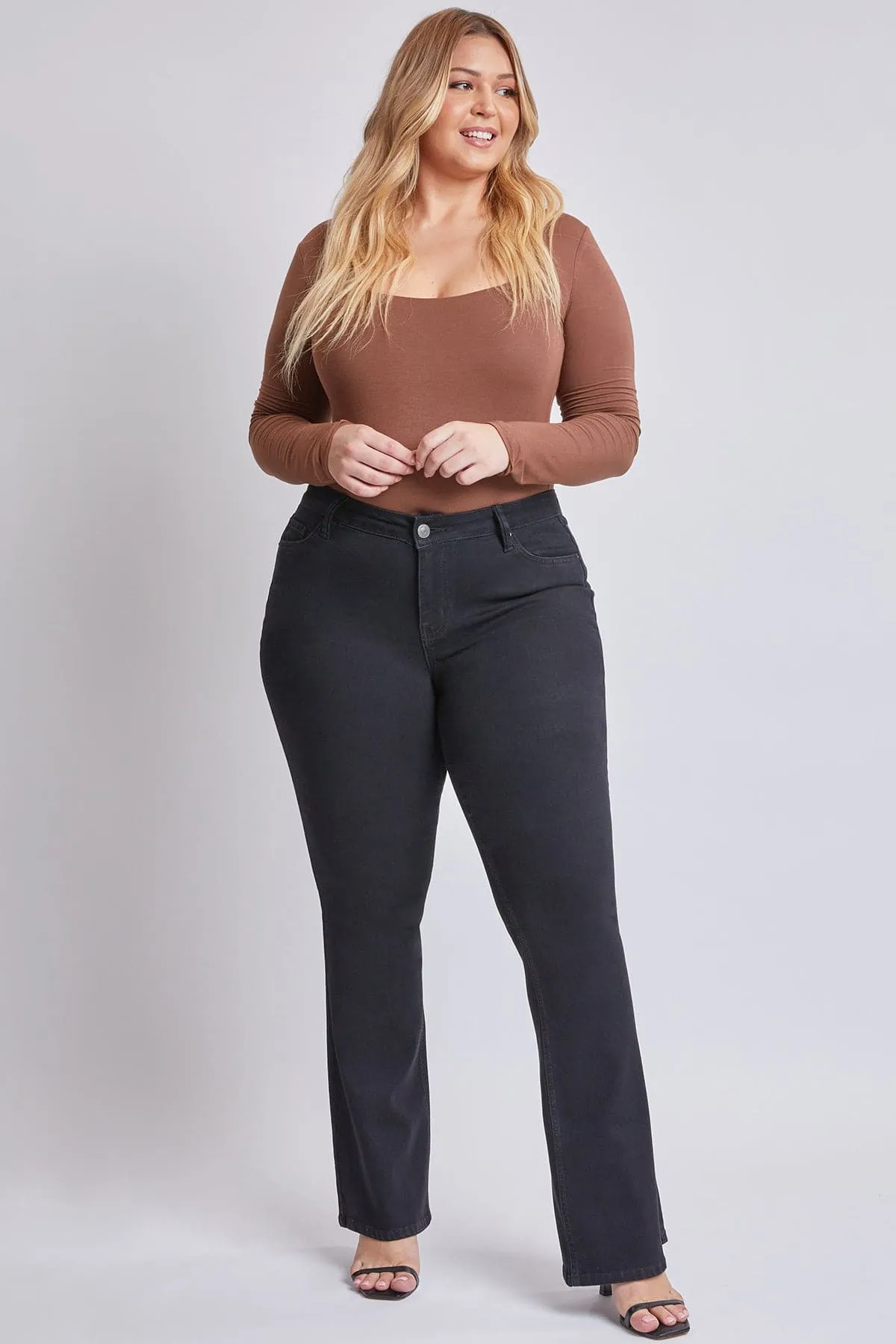 Women's Plus Size Sustainable Mid Rise Boot Cut Jeans