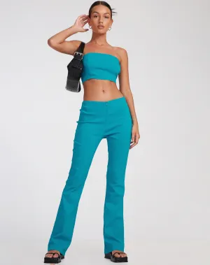 Zenovia Flare Trouser in Tailoring Azure Blue